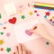 Colorful Glitter Foam Sticker, 300Pcs Stars Heart Shapes Glitter Self Adhesive Foam Stickers for Kids Party Favors Toddler DIY Crafts Supplies Home Decorations